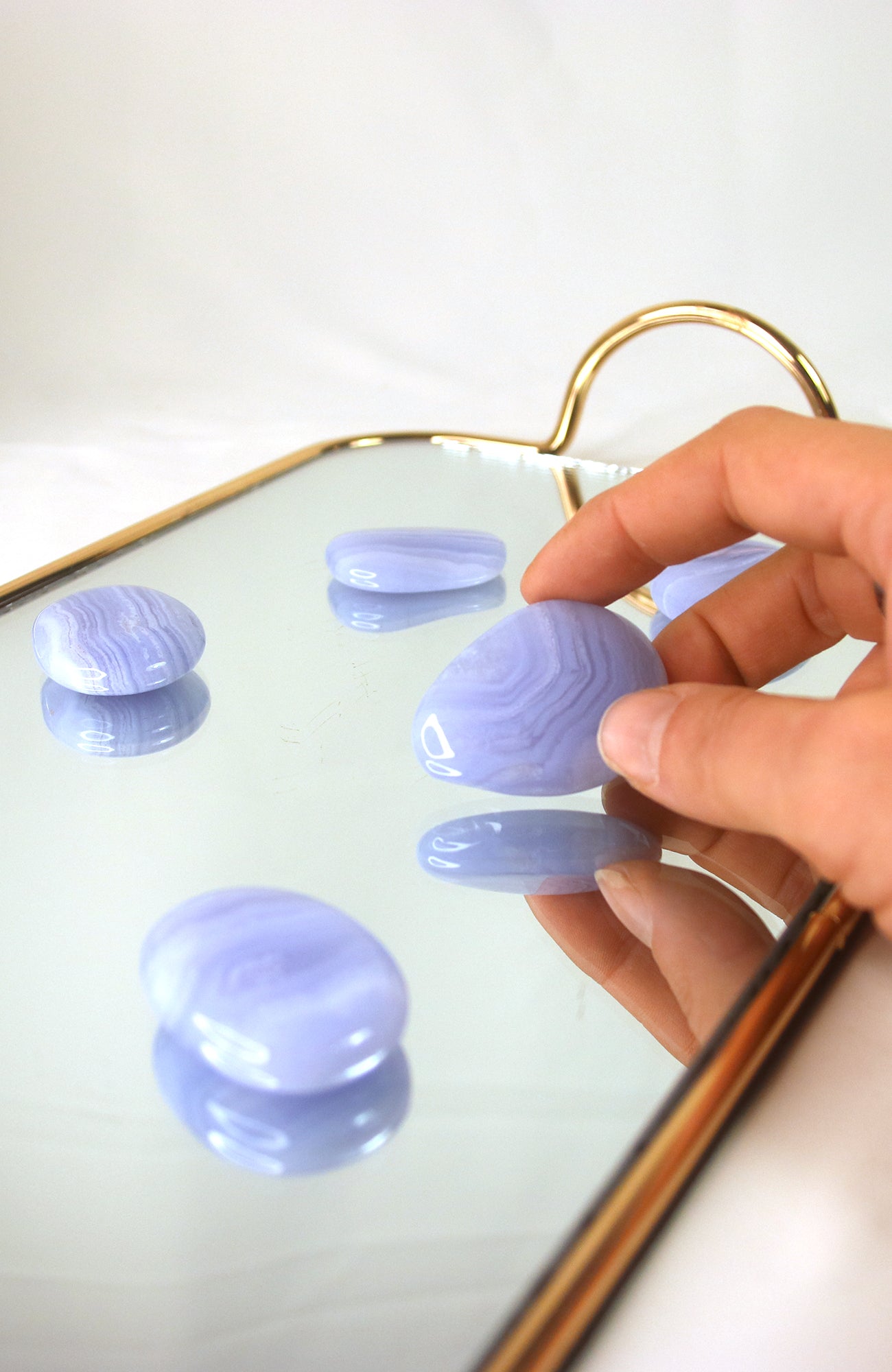 Blue Lace Agate Palmstone